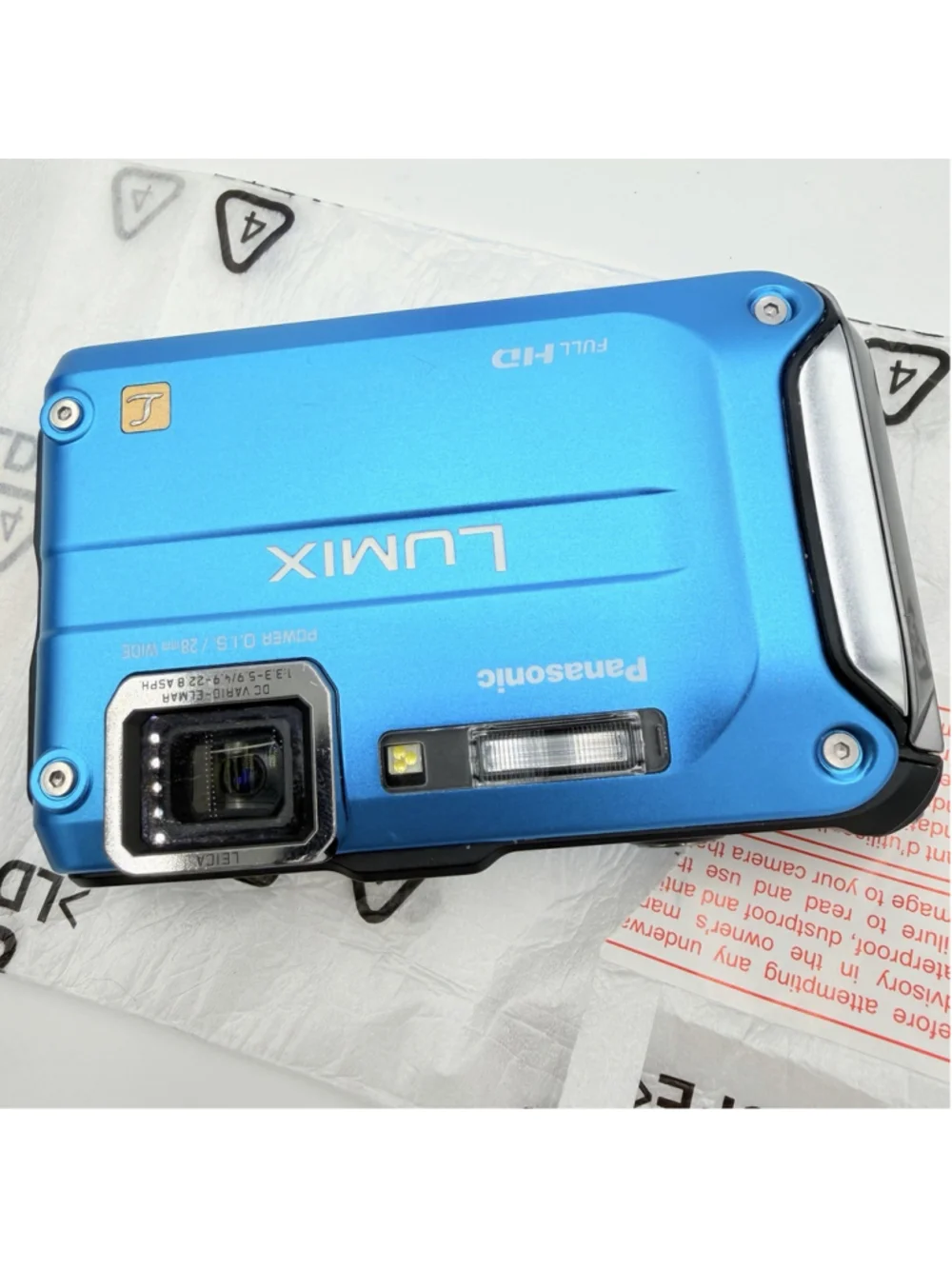 PANASONIC LUMIX DMC-TS3 Blue 12.1MP GPS Waterproof Camera Tested Bundle
